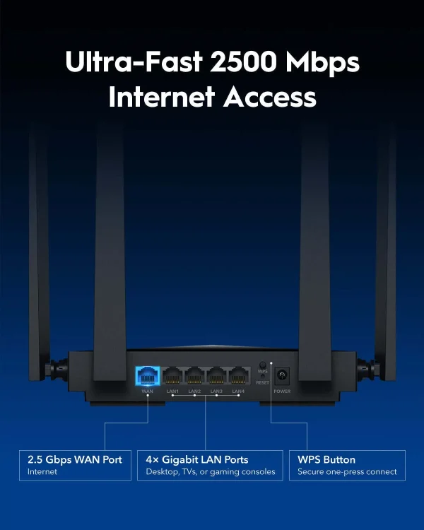 CUDY Router WR3600H BE3600 2.5G Wi-Fi 7