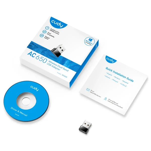 CUDY Wi-Fi USB Adapter WU650 AC650