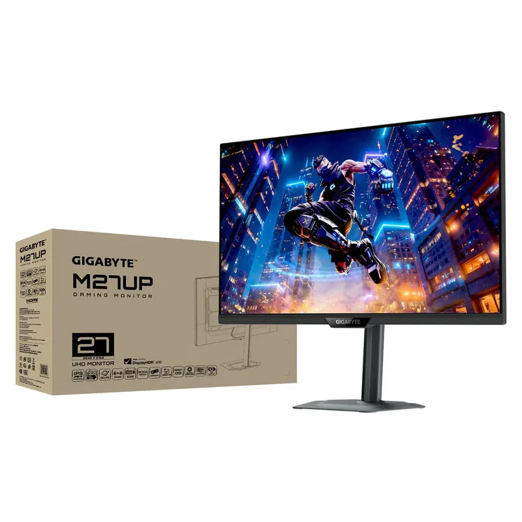 GIGABYTE Monitor M27UP 27″ UHD 1ms 160Hz IPS, HDMI, DP, 3YearsW