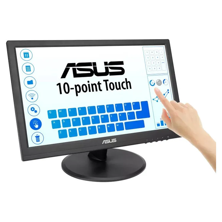 ASUS Monitor ASUS VT169HE, 15.6″ Touch 10-point, FHD, 5ms, 60Hz IPS, HDMI, D-SUB, Eye Care+ Technology, 3YearsW