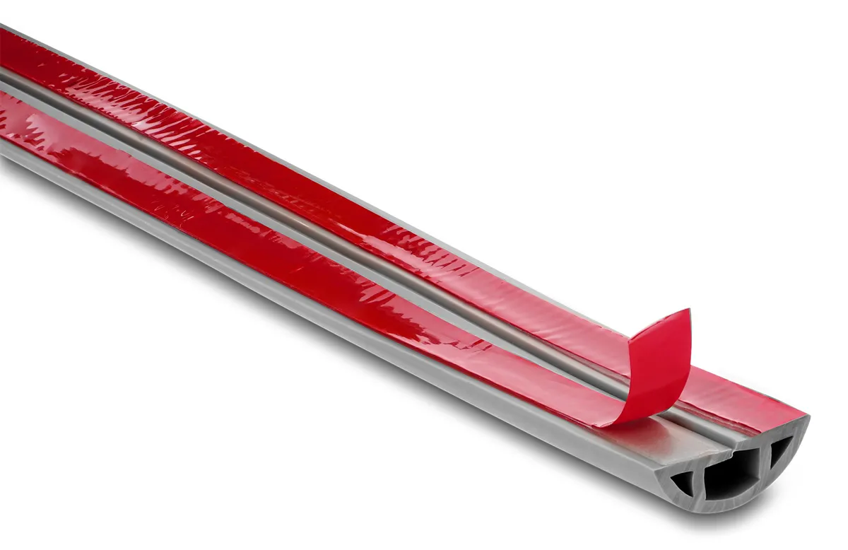 DELOCK κανάλι καλωδίων 20766 με αυτοκόλλητο, εύκαμπτο PVC, 30x10mm, 2m, γκρι