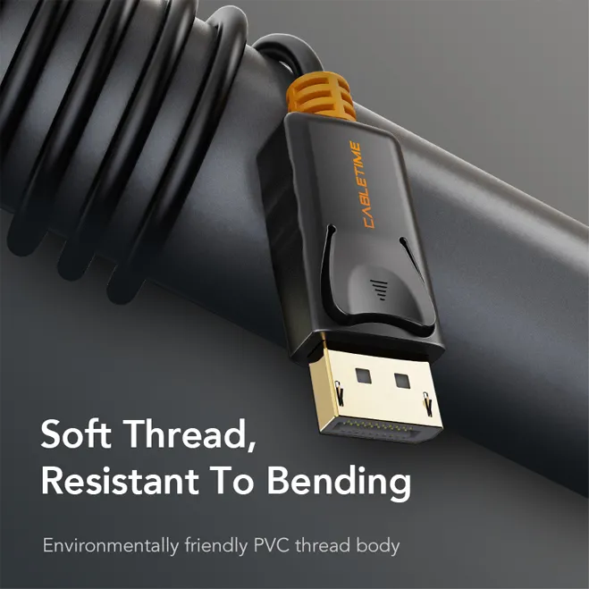 CABLETIME καλώδιο DisplayPort CT-01G, 4K/60Hz, 3m, μαύρο