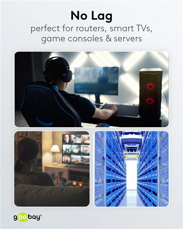 GOOBAY καλώδιο δικτύου 68268, CAT 6 S/FTP, copper, 250MHz, 2m, μπλε