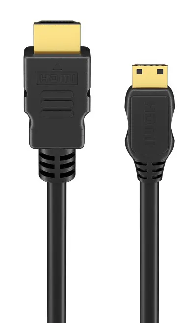 GOOBAY καλώδιο mini HDMI σε HDMI 74081 με Ethernet, 4K/60Hz, 18 Gbps, 1m, μαύρο