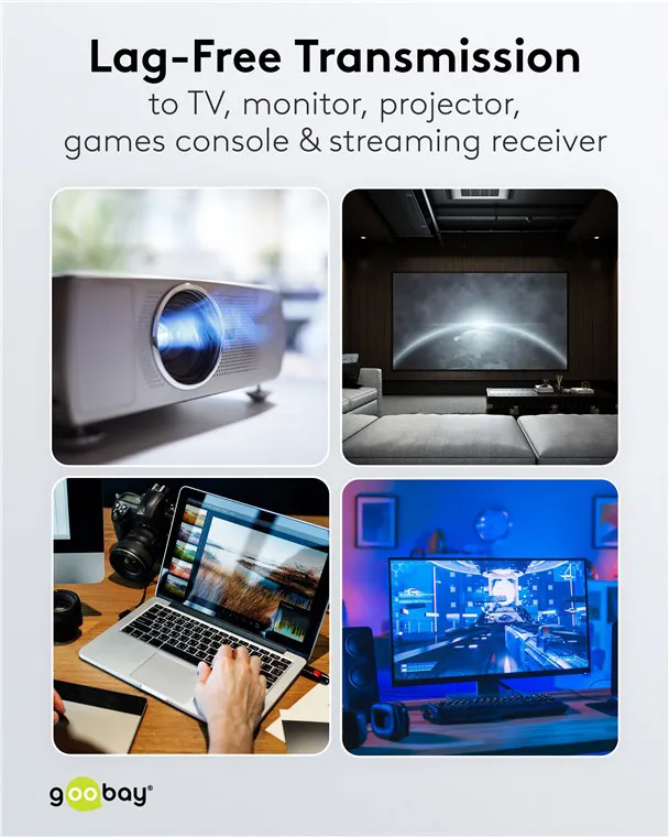 GOOBAY αντάπτορας DisplayPort 77132, 8K/144Hz, γωνιακός, μαύρος