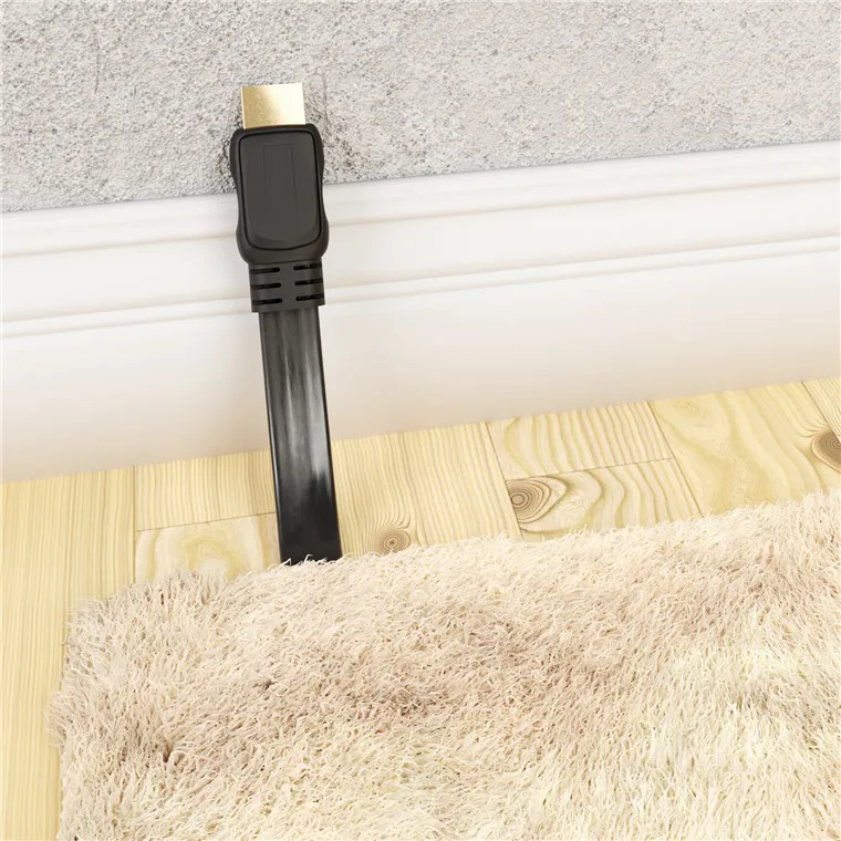 GOOBAY καλώδιο HDMI 77135 με Ethernet, flat, 8K/60Hz, 48 Gbps, 2m, μαύρο