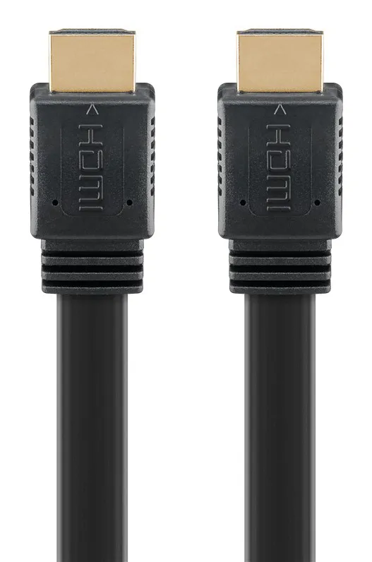 GOOBAY καλώδιο HDMI 77135 με Ethernet, flat, 8K/60Hz, 48 Gbps, 2m, μαύρο