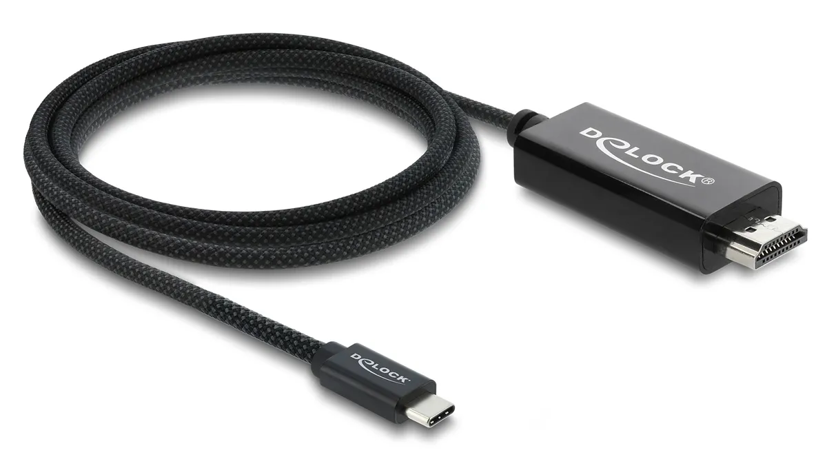 DELOCK καλώδιο USB-C σε HDMI 81704, 4K/60Hz, 2m, μαύρο