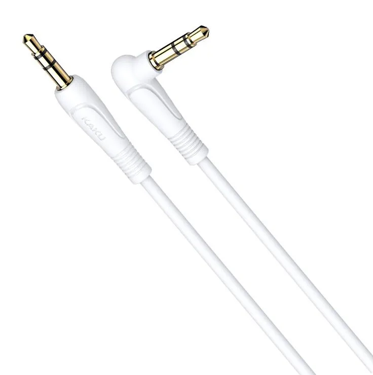 KAKUSIGA καλώδιο ήχου 3.5mm KSC-521, AUX, 90°, HiFi 1m, λευκό