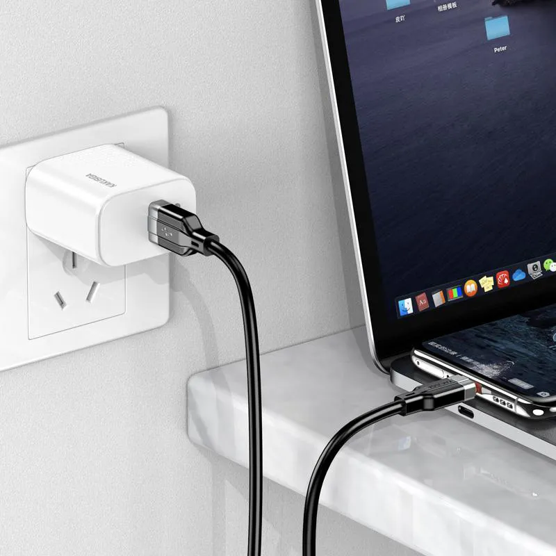 KAKUSIGA καλώδιο USB-C σε USB KSC-995, σιλικόνης, 5A, 480Mbps, 1m, λευκό