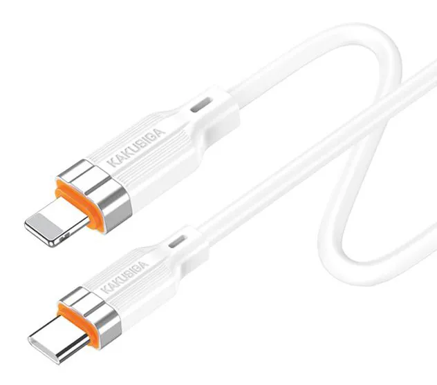KAKUSIGA καλώδιο Lightning σε USB-C KSC-995, σιλικόνης, 30W, 480Mbps, 1m, λευκό