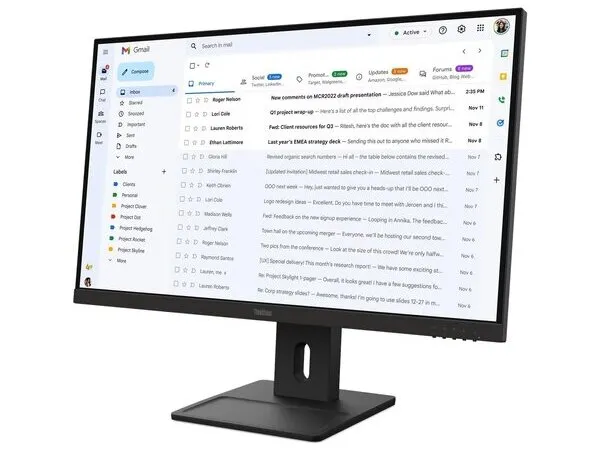 LENOVO Monitor ThinkVision E27-40 27″ FHD IPS, HDMi, Display Port,VGA, Speakers, 3YearsW
