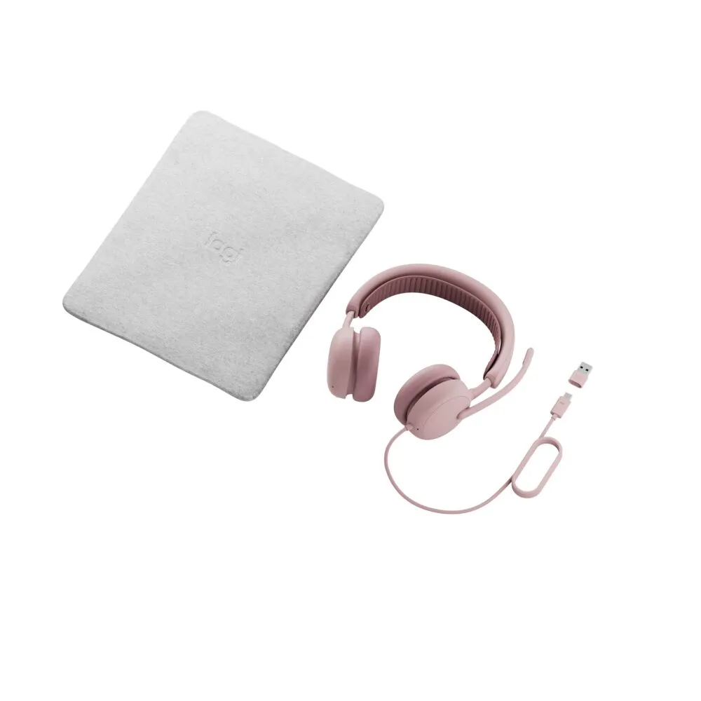 LOGITECH Headset Wired Zone 2 For Business USB Type C Rose - Teams Version