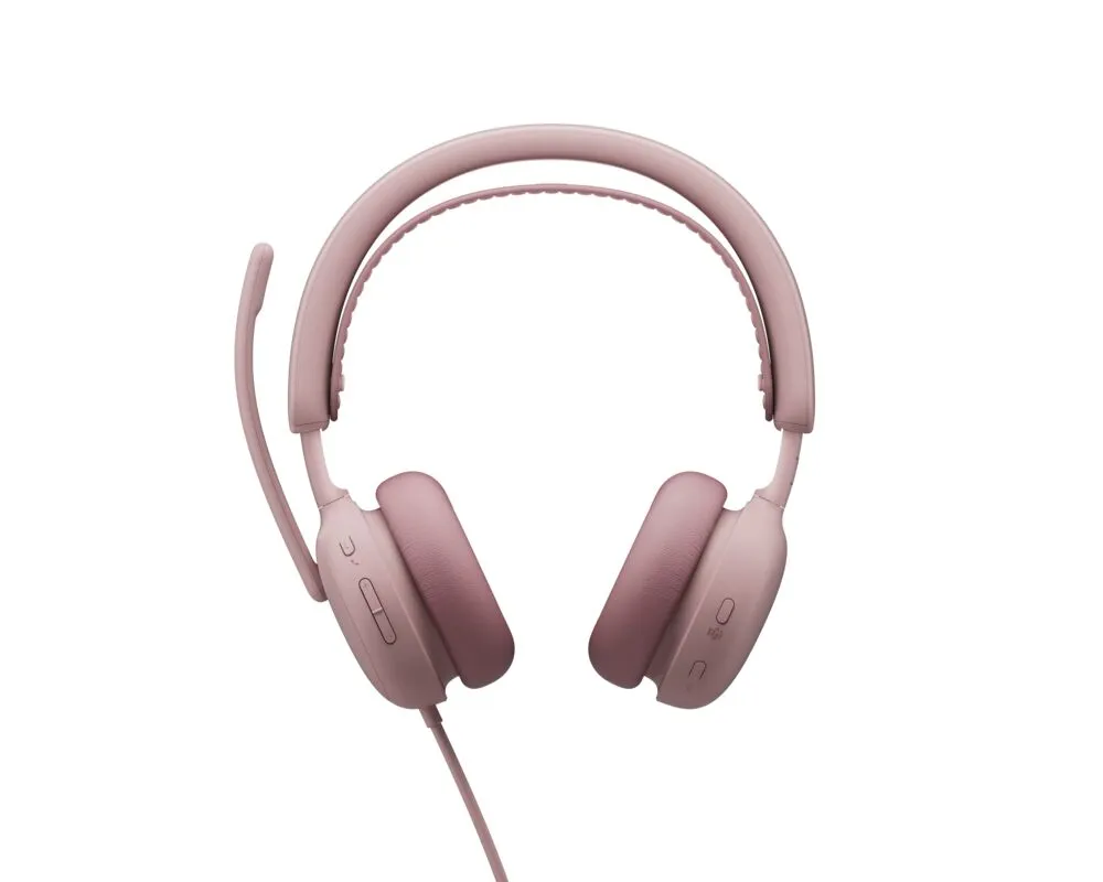 LOGITECH Headset Wired Zone 2 For Business USB Type C Rose - Teams Version
