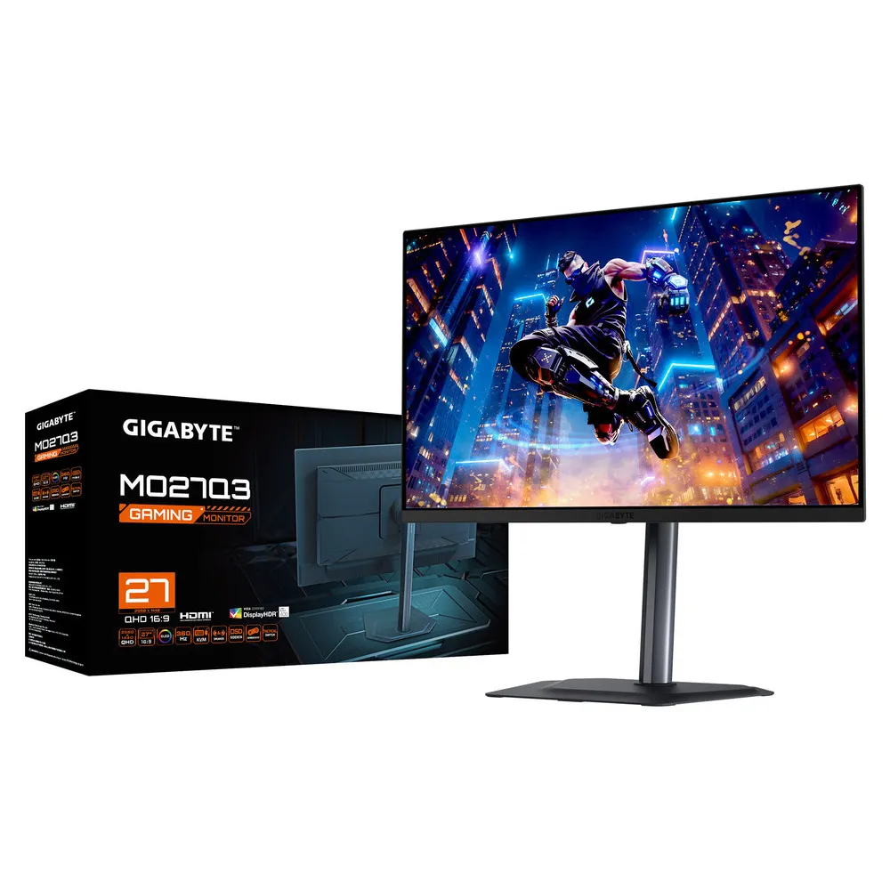 GIGABYTE Gaming Monitor MO27Q3 27″ QD-OLED 0.03ms 360Hz QHD, HDMI, DP, 3YearsW