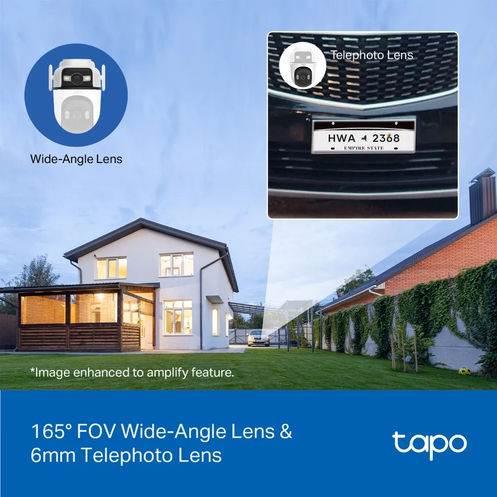 TP-LINK Camera Tapo C545D Outdoor Dual Lens Pan / Tilt