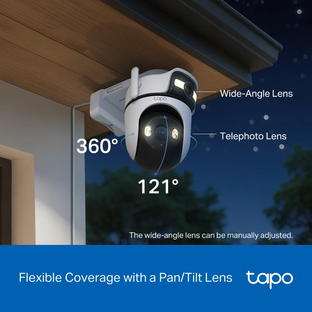 TP-LINK Camera Tapo C545D Outdoor Dual Lens Pan / Tilt