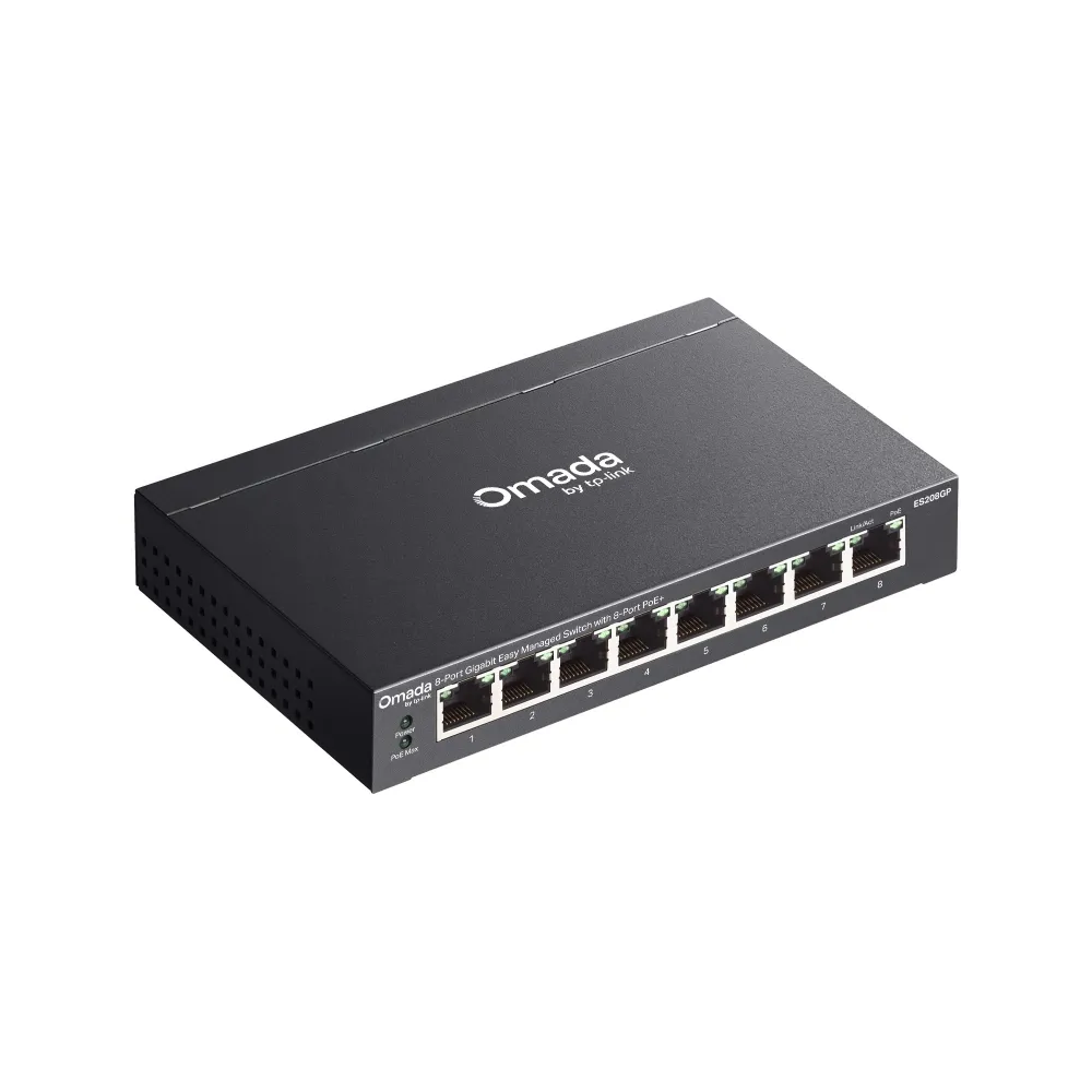 TP-LINK SWITCH OMADA ES208GP 8-Port PoE+ Managed Switch