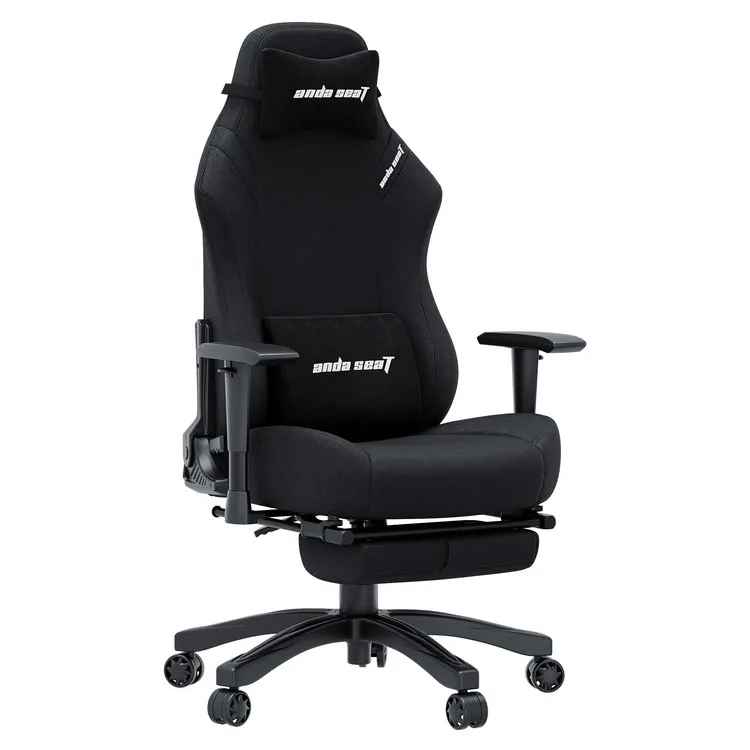ANDA SEAT Gaming Chair LUNA PRO Black Fabric w / Footrest
