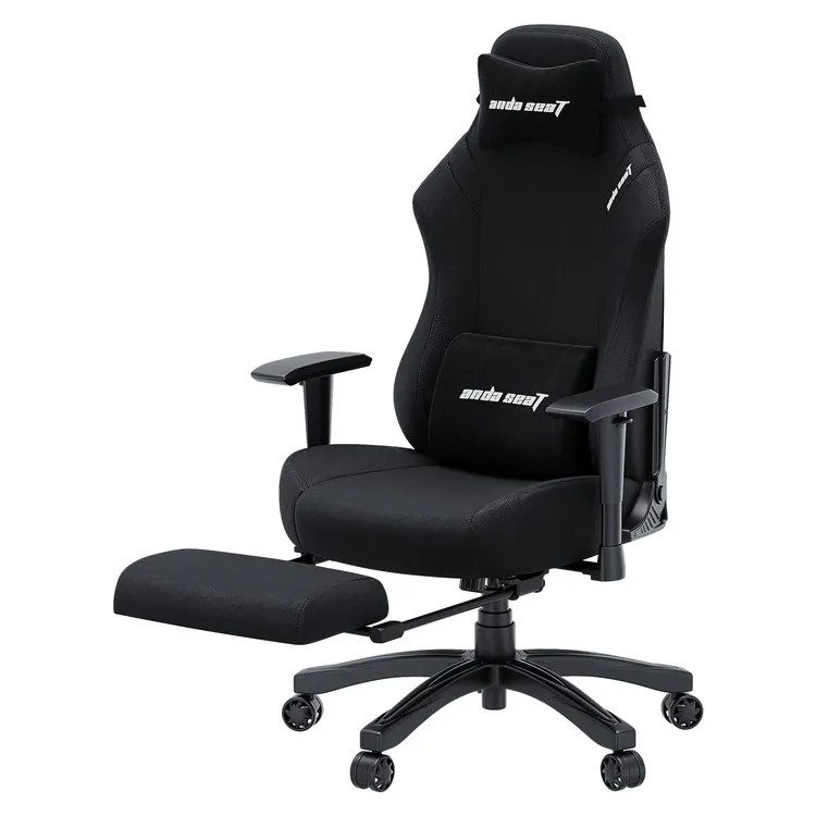 ANDA SEAT Gaming Chair LUNA PRO Black Fabric w / Footrest