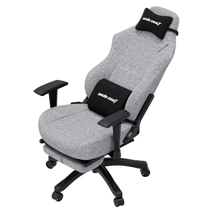 ANDA SEAT Gaming Chair LUNA PRO Grey Fabric w / Footrest