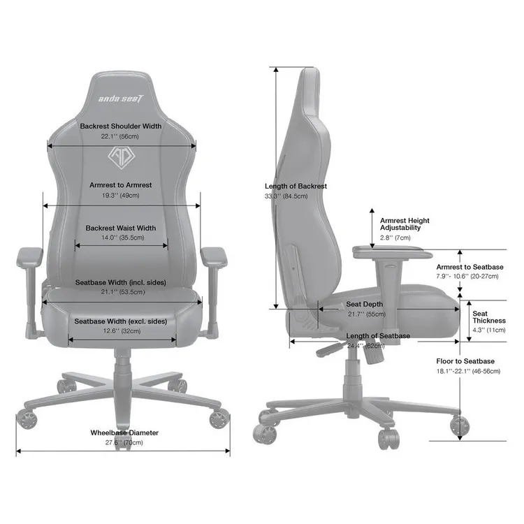 ANDA SEAT Gaming Chair NOVIS ULTRA XL Black