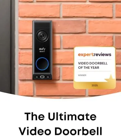 Anker Doorbell E340 with chime, Dual Camera, 2K FHD, Dual Band 2,4 / 5 GHz