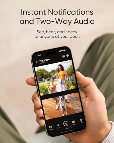 Anker Doorbell E340 with chime, Dual Camera, 2K FHD, Dual Band 2,4 / 5 GHz