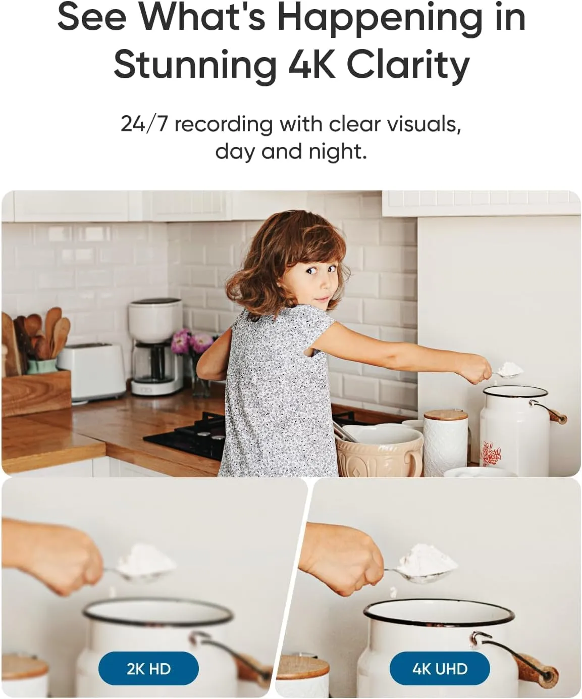 Anker Eufy Wi-Fi Camera, E30, 4K, Pan Titl, Indoor,White