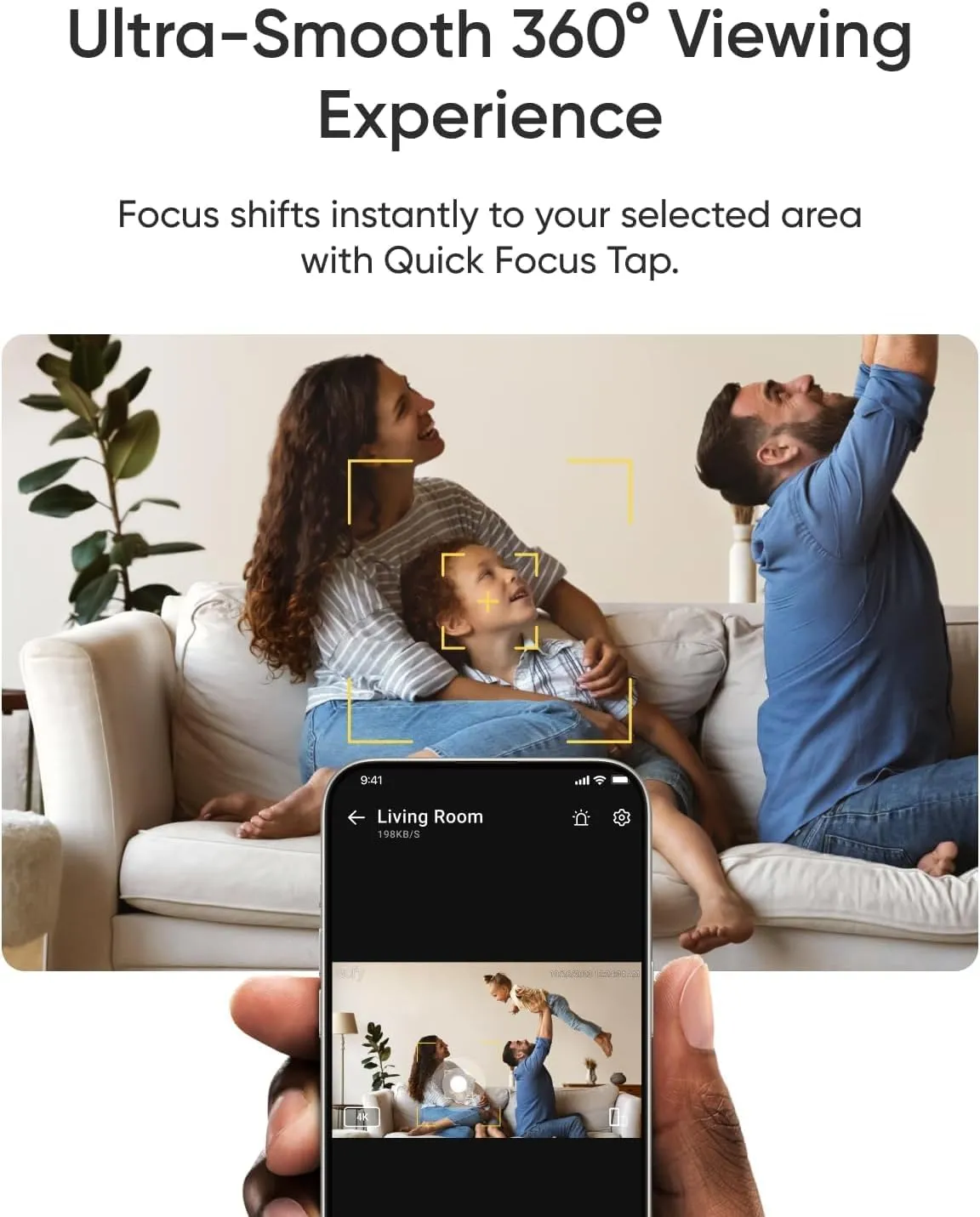 Anker Eufy Wi-Fi Camera, E30, 4K, Pan Titl, Indoor,White