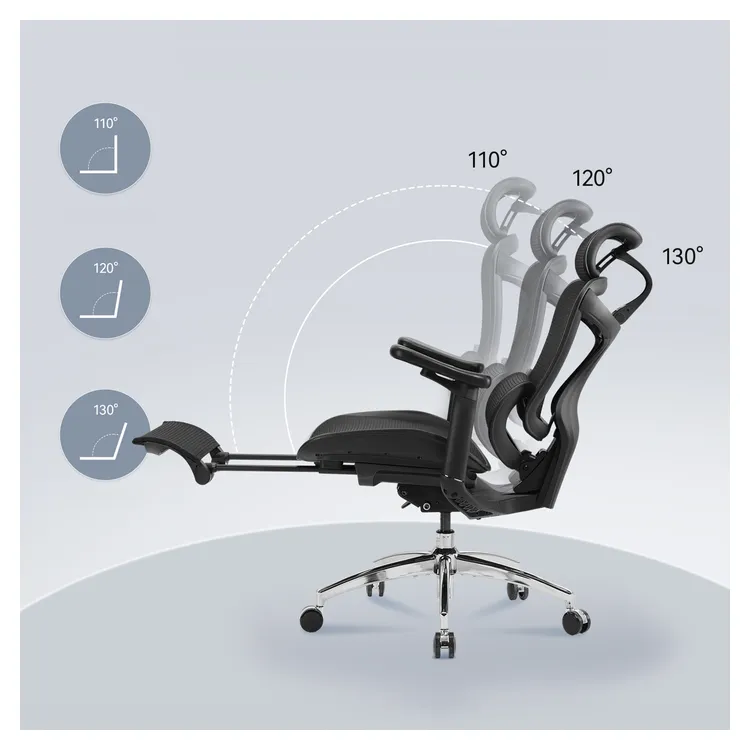 SIHOO ERGONOMIC CHAIR DORO C300 BLACK with Footrest