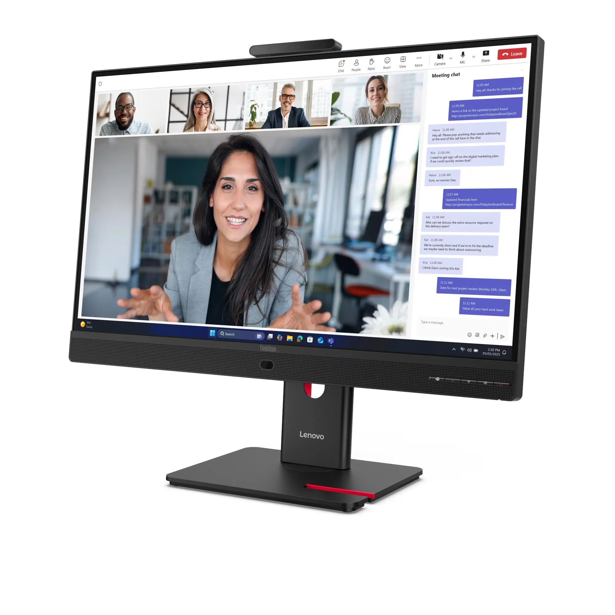 LENOVO Monitor ThinkVision T27QD-4V 27″ QHD IPS, HDMi, Display Port, Ethernet, Height adjustable, 3YearsW