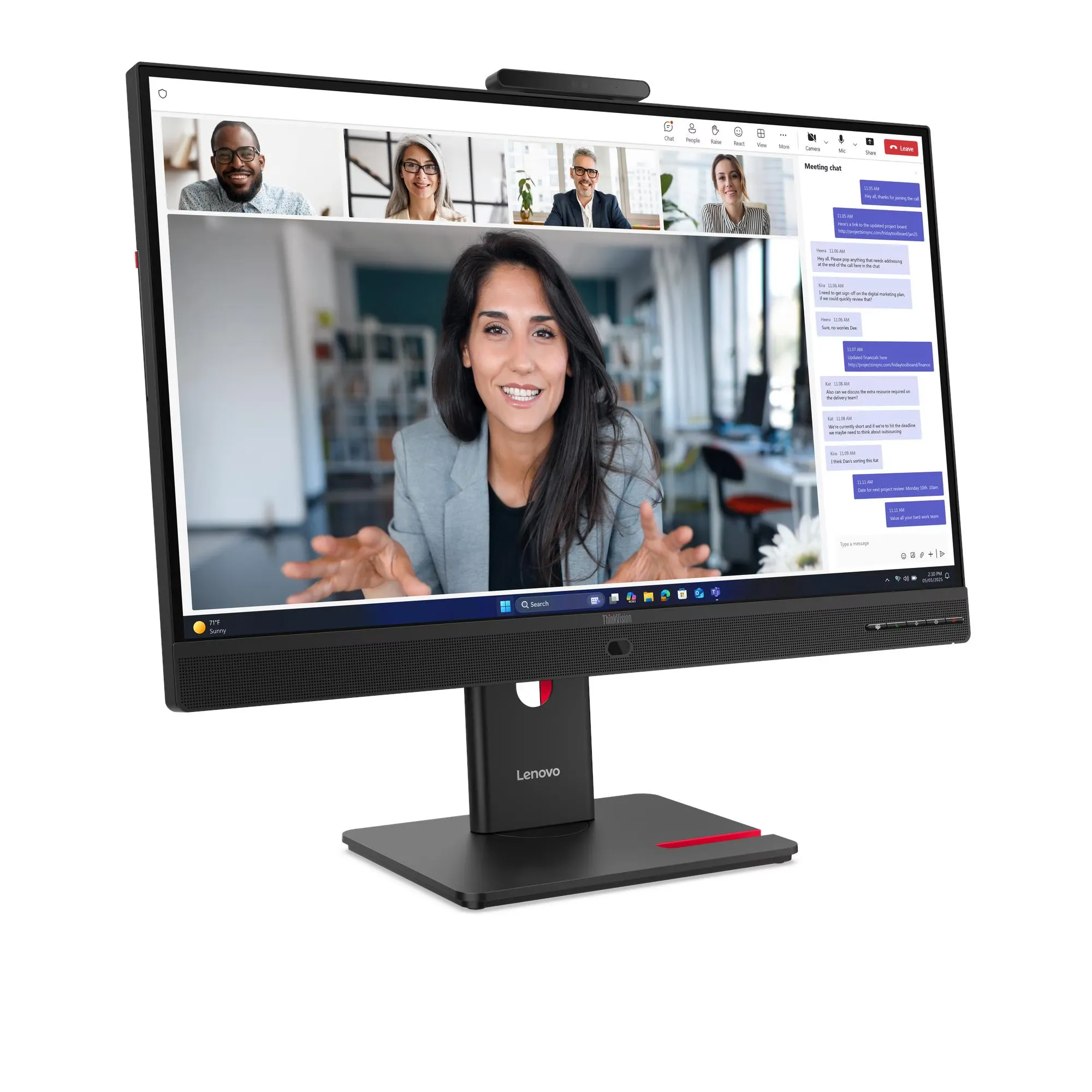 LENOVO Monitor ThinkVision T27QD-4V 27″ QHD IPS, HDMi, Display Port, Ethernet, Height adjustable, 3YearsW