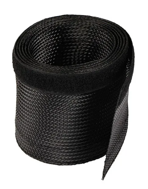 POWERTECH δεματικό καλωδίων τύπου Flex Wrap TIES-001, 1.8m, μαύρο