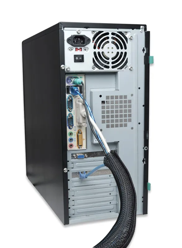 POWERTECH δεματικό καλωδίων τύπου Flex Wrap TIES-001, 1.8m, μαύρο