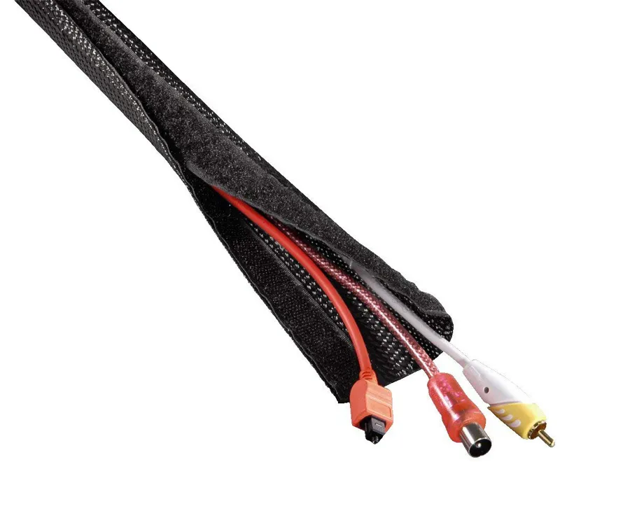 POWERTECH δεματικό καλωδίων τύπου Flex Wrap TIES-001, 1.8m, μαύρο